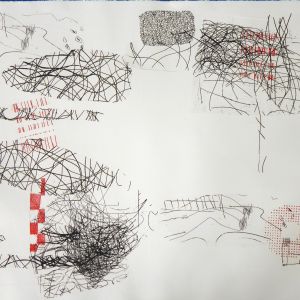 Not the end of the road I , 120 cm x 80 cm, 2 kleuren ets monoprint